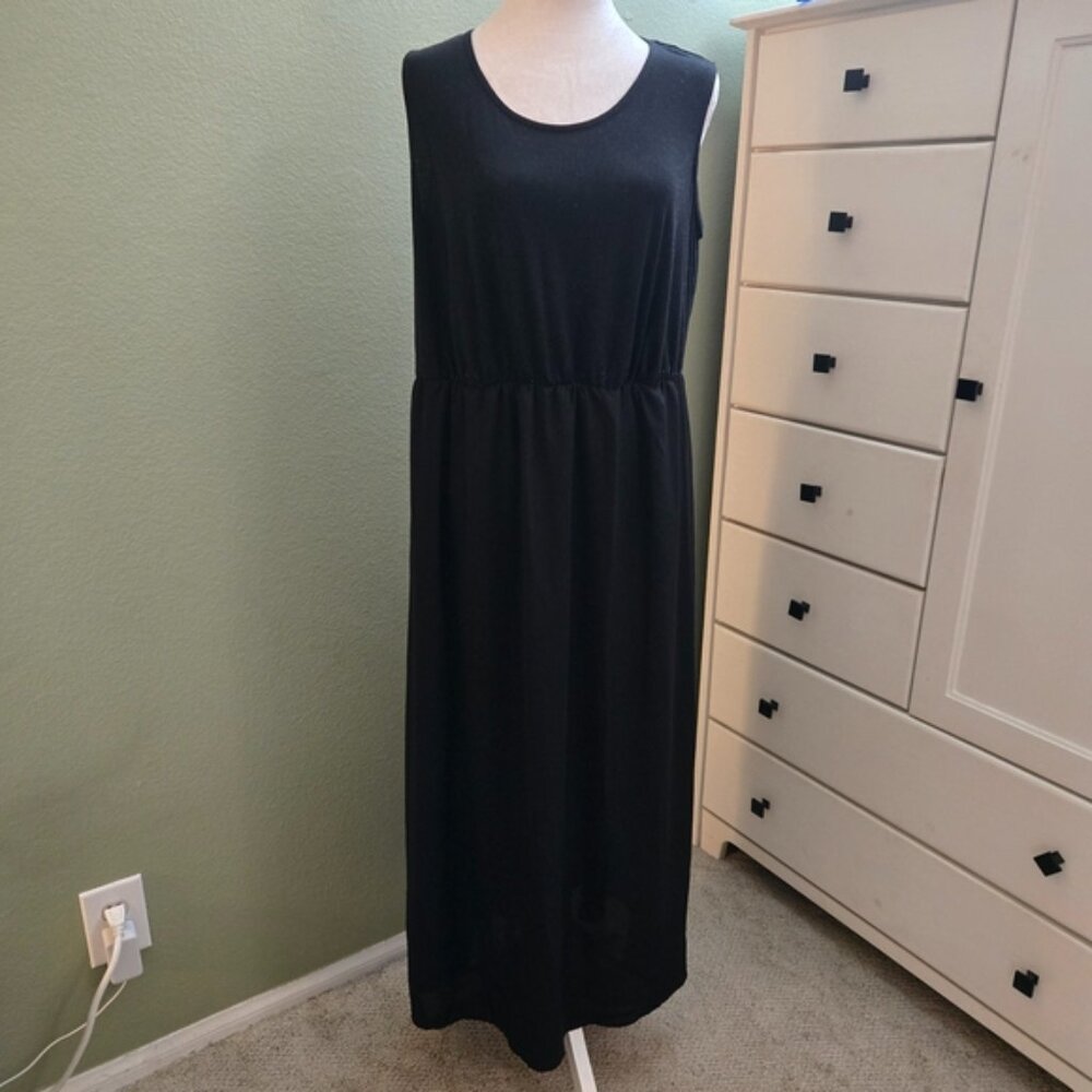 Women's Plus Moda Black Sleeveless Maxi Dress